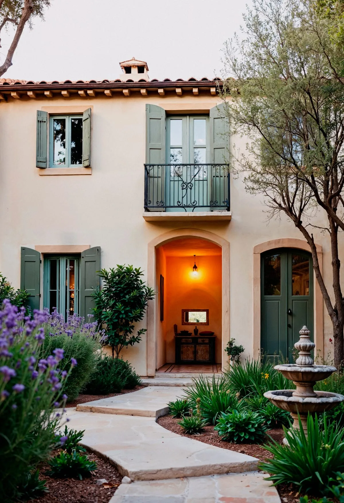 Vivienda unifamiliar mediterránea con jardín protegida